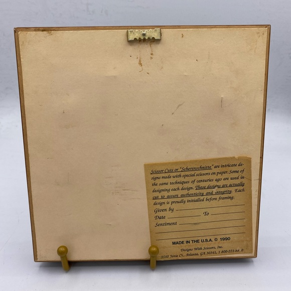 “Scherenschnitte” Or Scissor Cuts On Paper Of “Count Your Blessings” Framed Art - Picture 4 of 6